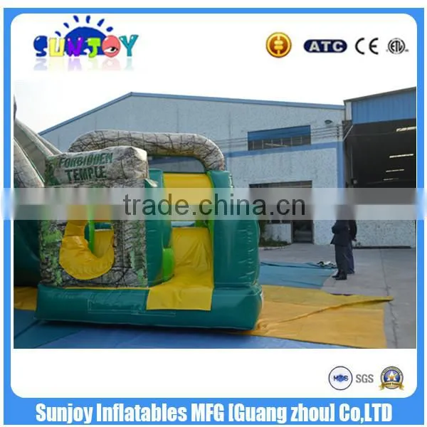 2016 Jungle Slide With Trees And Obstacle Maze inflatable obstacle course