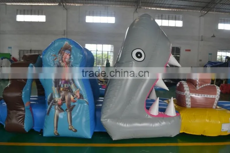 2016 15oz commercial obstacle inflatable water obstacle course for sale