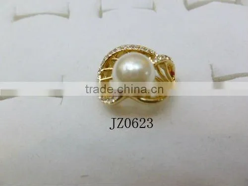 latest 22k gold jewelry pearl ring designs
