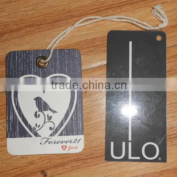 Slik printing black cardboard hangtag