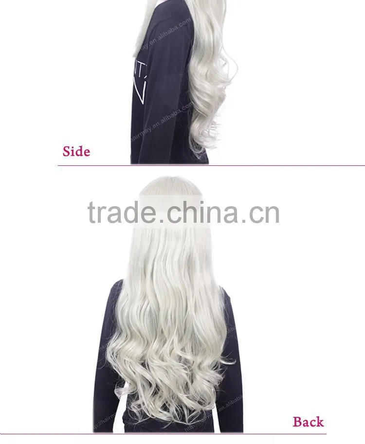 2014 New product japanese white cosplay wigs
