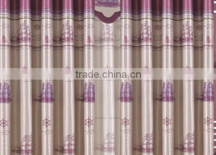 Blackout fabric printed sheer curtain net polyester sheer curtain