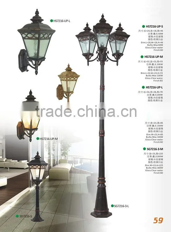 IP65 warm calssic unbreakable outdoors wall light