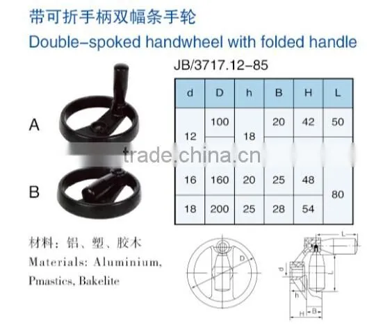 ruiao double -spoked handwheel