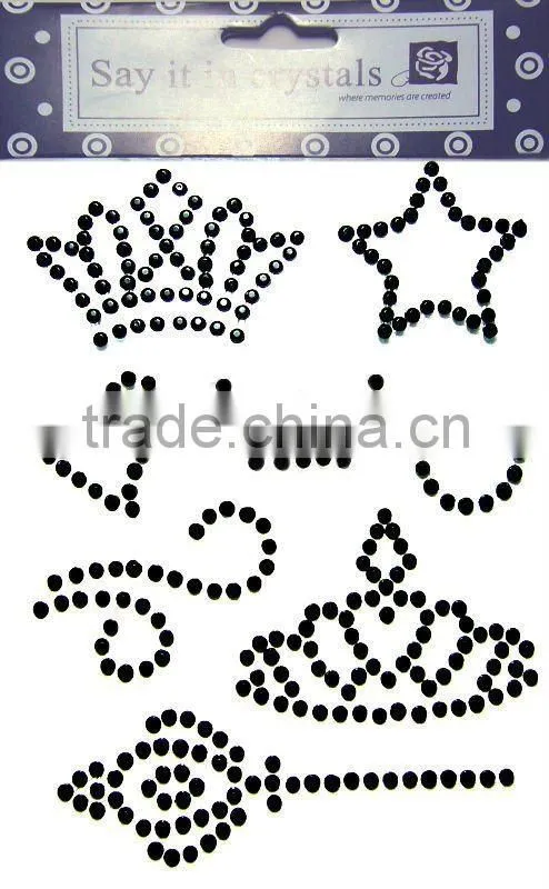 Newest crown star crystal sticker
