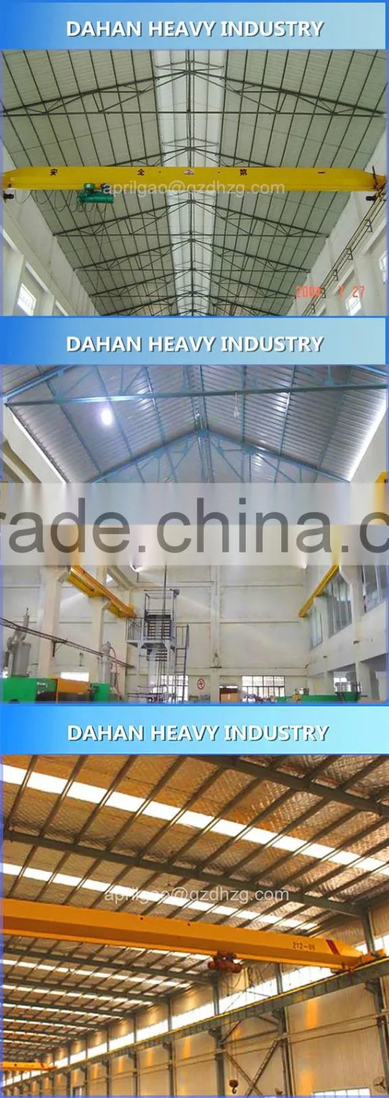 single girder electric overhead travelling crane overhead bridge crane 5 ton