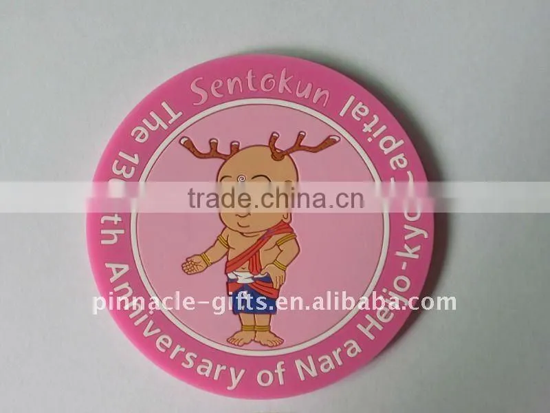 silicone round-shape Christmas coaster