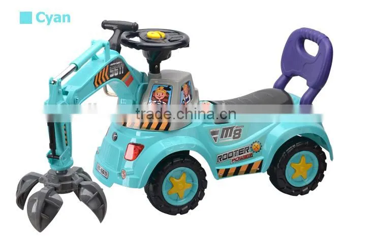 Plastic 2015 Hot Sell Kids Ride on Toy Excavator