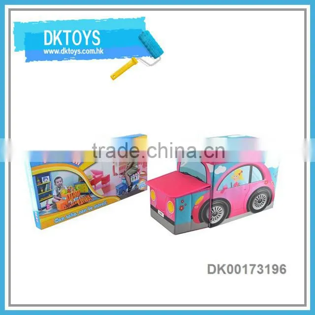 Kids Mini Car Shape Folding Storage Seat Box Storage Stool