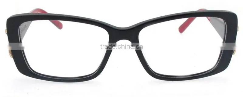 Black Acetate with Wide Rotatable Color Matching Temples Eyewear Frame
