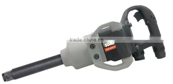 1" Super Duty Twin Hammer Pistol Type Air Impact Wrench With 6" Ext Anvil