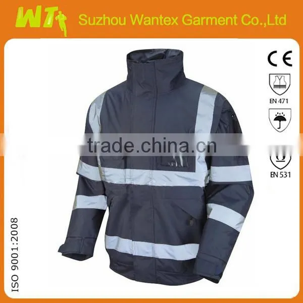 alibaba wholesale 300D oxford with PU coating hi vis jacket safety jacket