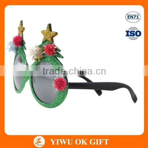 Happy New Year Chrismas Tree Glasses ,Crazy Party Glasses For Sale