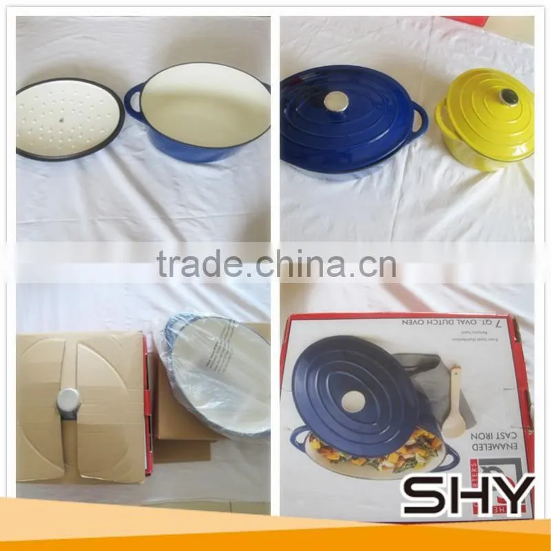Italian cast iron enamel kitchenware casseroles set