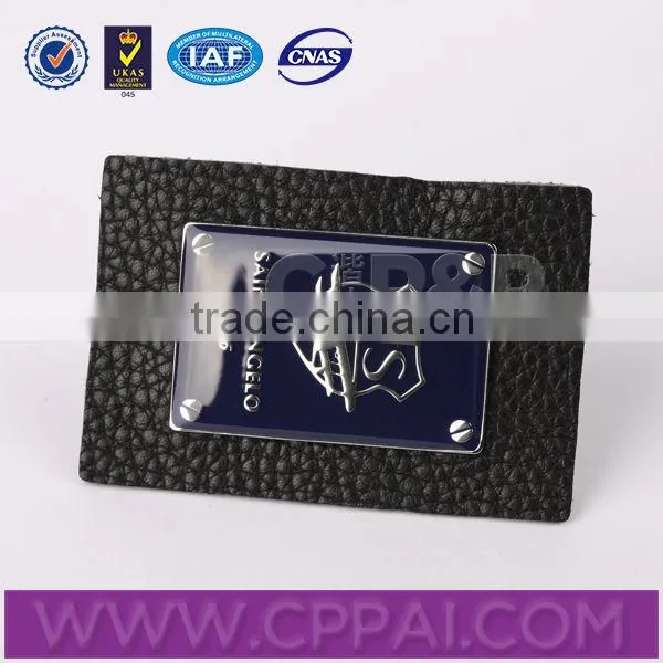Guangzhou real leather denim leather patch for clothing