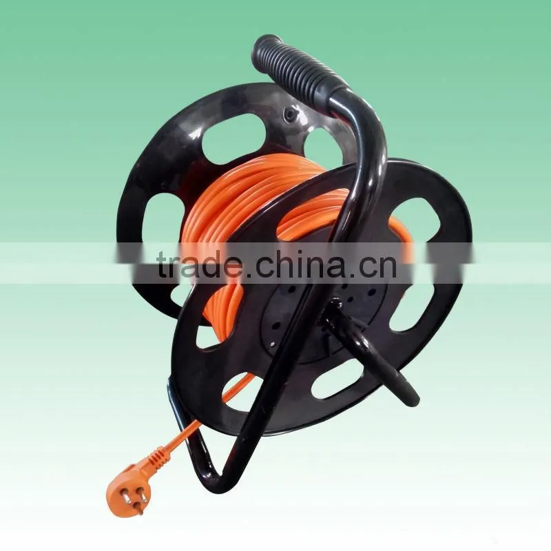 Israel 3pin plug plastic retractable cable reel