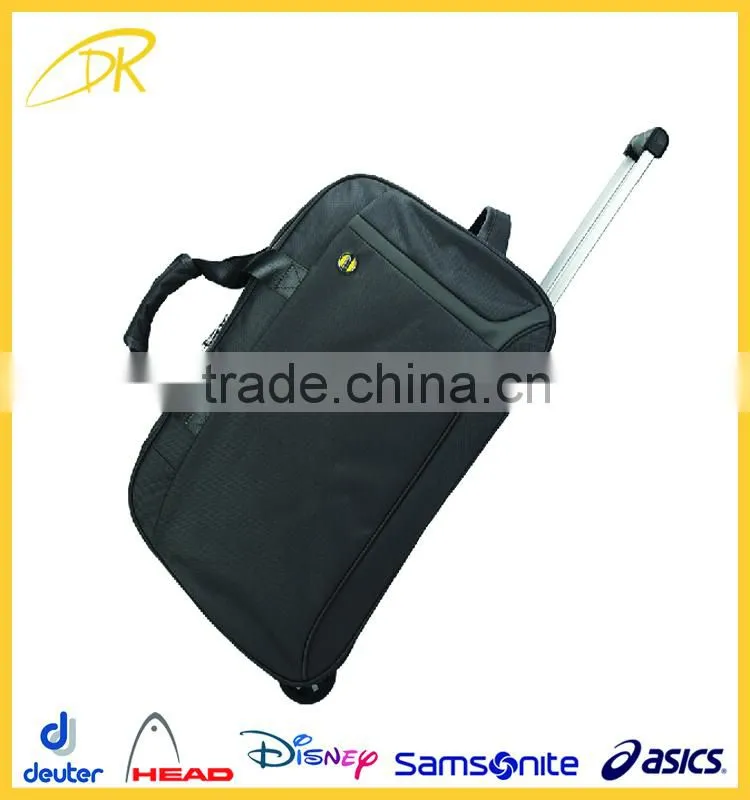 China factory wholesale nylon best travel bags with trolley sleeve