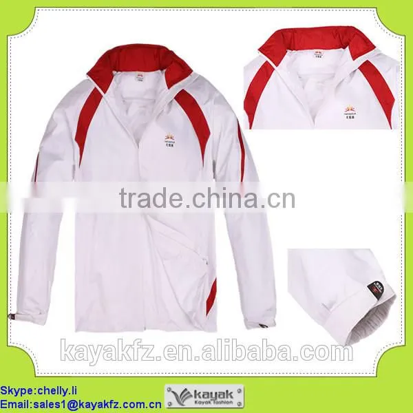 red custom fashion wholesale windbreaker jacket