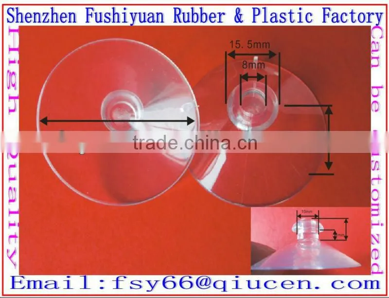 47 58mm vacuum drawing strong super market silicone rubber suction cup Plastic Suction Wall Robe Hook Hangers