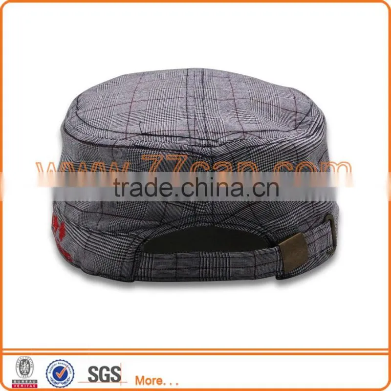 good quality military hat with Scottish fabric