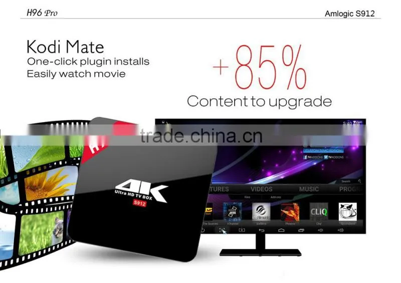 New H96 Pro Android Smart Octo-Core TV Box, Amlogic S912 OTT IPTV TV Box