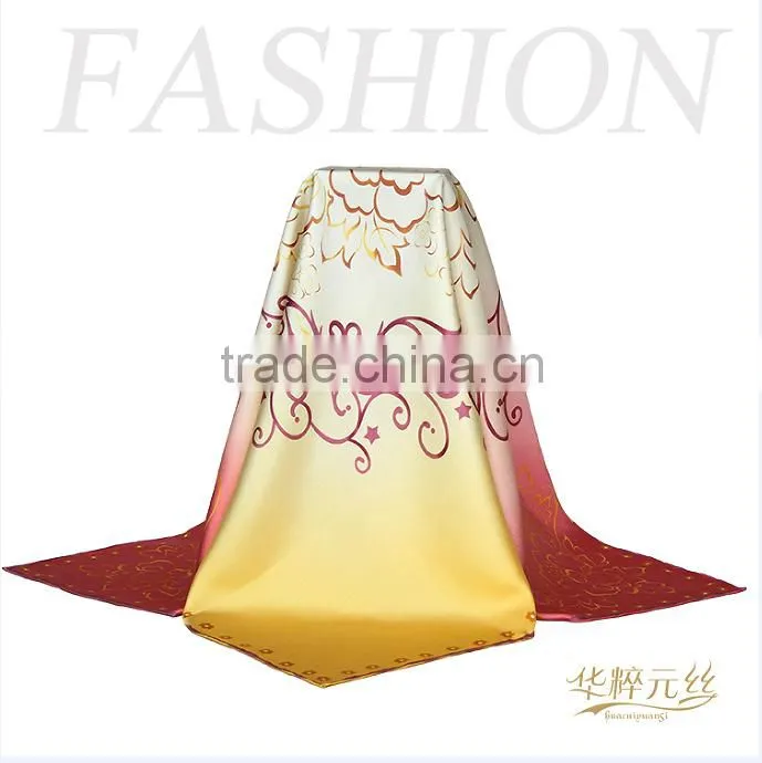 Women's Big Square 100% Silk Twill Stock Scarf