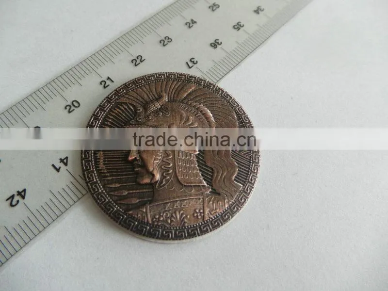 2016 High quality die casting cheap custom coins with hollow out logo