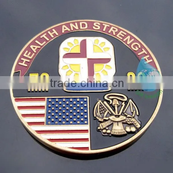 Red enamel souvenir coin for sale/promotional item custom made silver coins