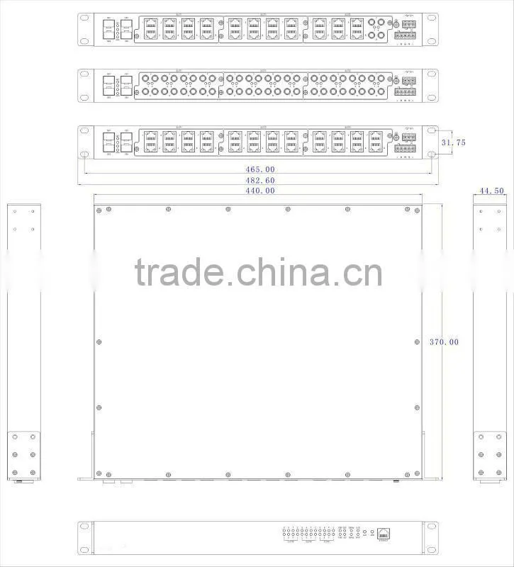 Rack-Mount 4x1000M FX(SFP Slot) and 24x10/100MBase TX 28 Ports Modularized Managed Industrial Fiber Optic Ethernet Switch