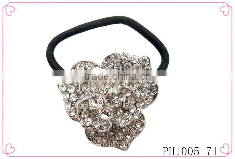 2014 summer fashion flower hair scrunchies wholesale,hair elastic band for women