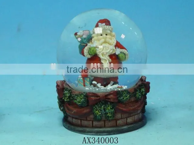 2015 Factory Hot New Products Resin Globes Crafts for Christmas Gifts