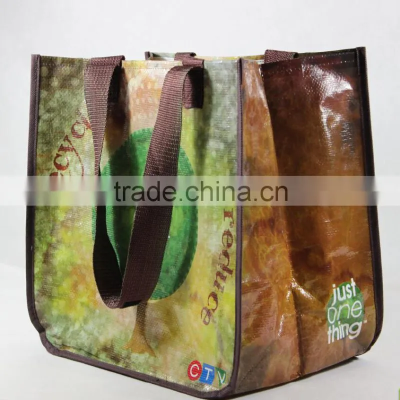 China recyclable water-proof fabric zipper tote bag / zipper bag / PP zipper bag