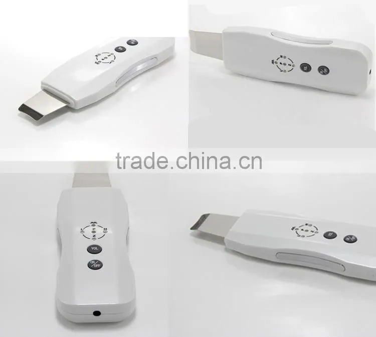 Hot sale portable homeuse ion ultrasonic skin scrubber device for 2016