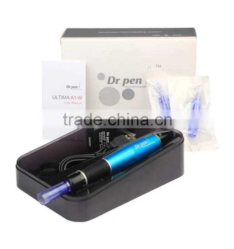 2016 blue wireless derma pen Dr pen microneedle dermapen rechargeable Dr pen
