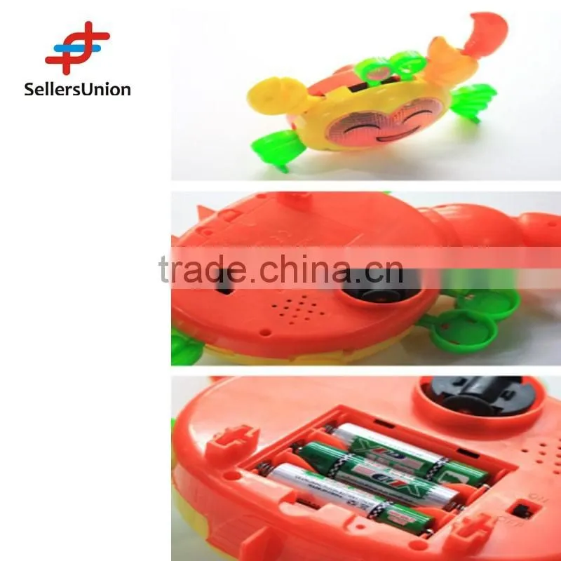 No.1 yiwu commission agent electric animal ride toy Cute design plastic crab toy for kids 21*16CM