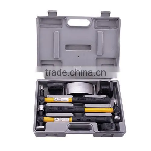 7-PC FIBERGLASS HANDLE HAMMER & DOLLY SET