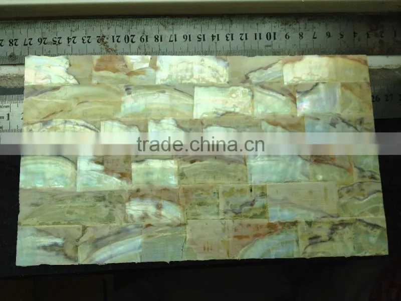 laminated yellow lip mop shell veneer with skin