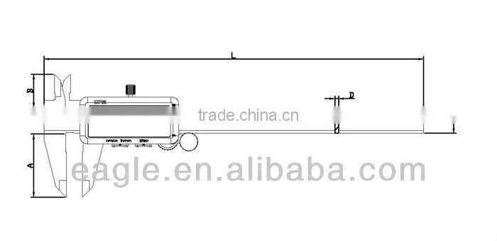 Square large coverABS Digital Calipers