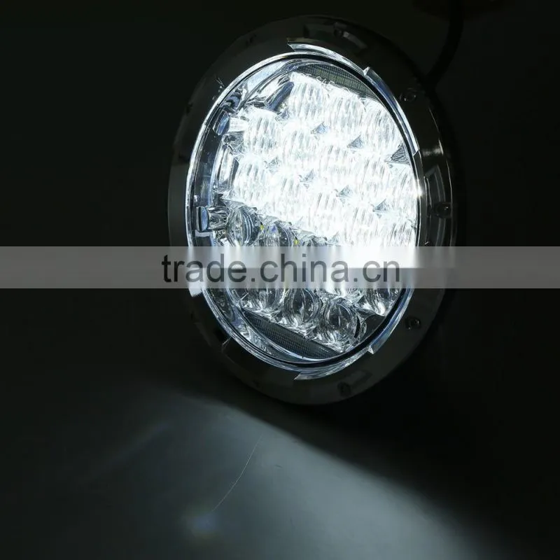 7" Chrome Projector LED Headlight Lamp For Harley FLD Touring Softail 1994-13