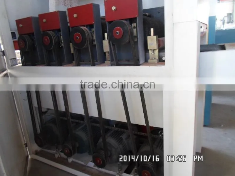 wood plastic wall panle deck floor brushing machine