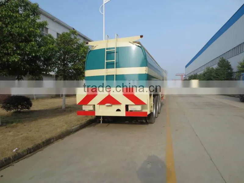 3 axles Aluminum alloy chemical liquid transport semitrailer 41m3