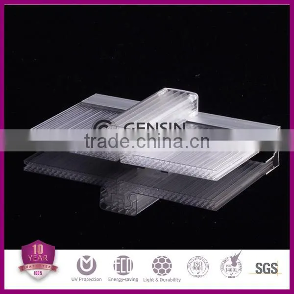 Haining Gensin U-lock polycarbonate roofing sheets prices 600mm