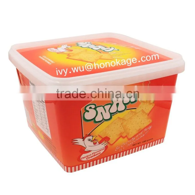 Different Size IML Cookies Plastic Container,Box of Biscuits Packaging Suppliers