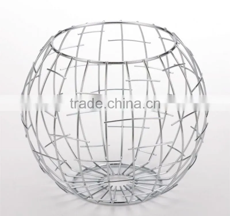 metal fruit basket with net cover