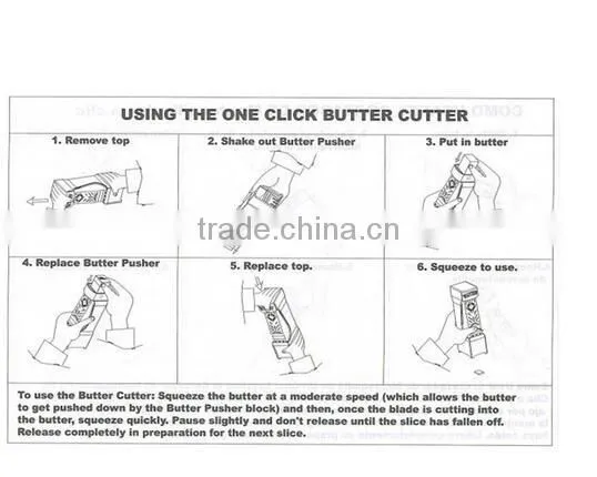 CY162 One Click Stick Butter Cutter with Stainless Steel Blade