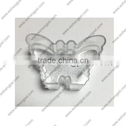 Cleverish portable cute transparent butterfly plastic storage jewelry wedding box kit