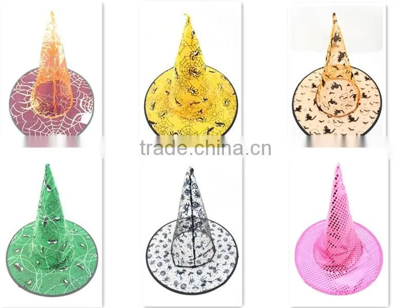 Party halloween pink glitter sequin witch hat