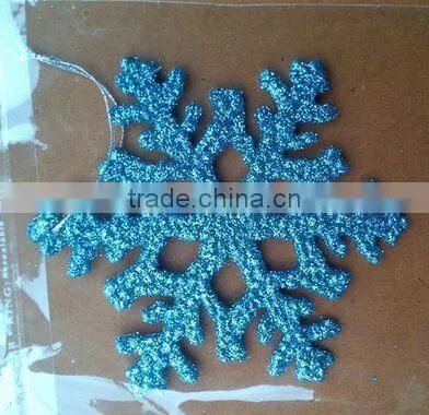 15051809 hanging cheap christmas plastic glitter snowflake
