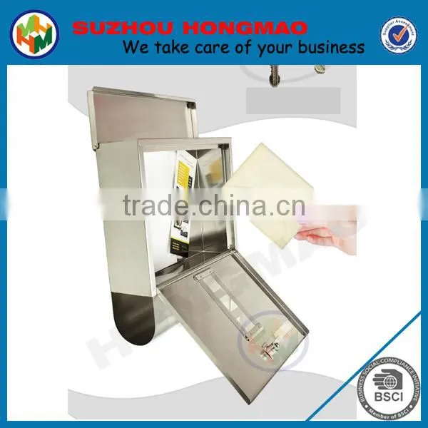 stainless steel metal wall mounted mailboxes