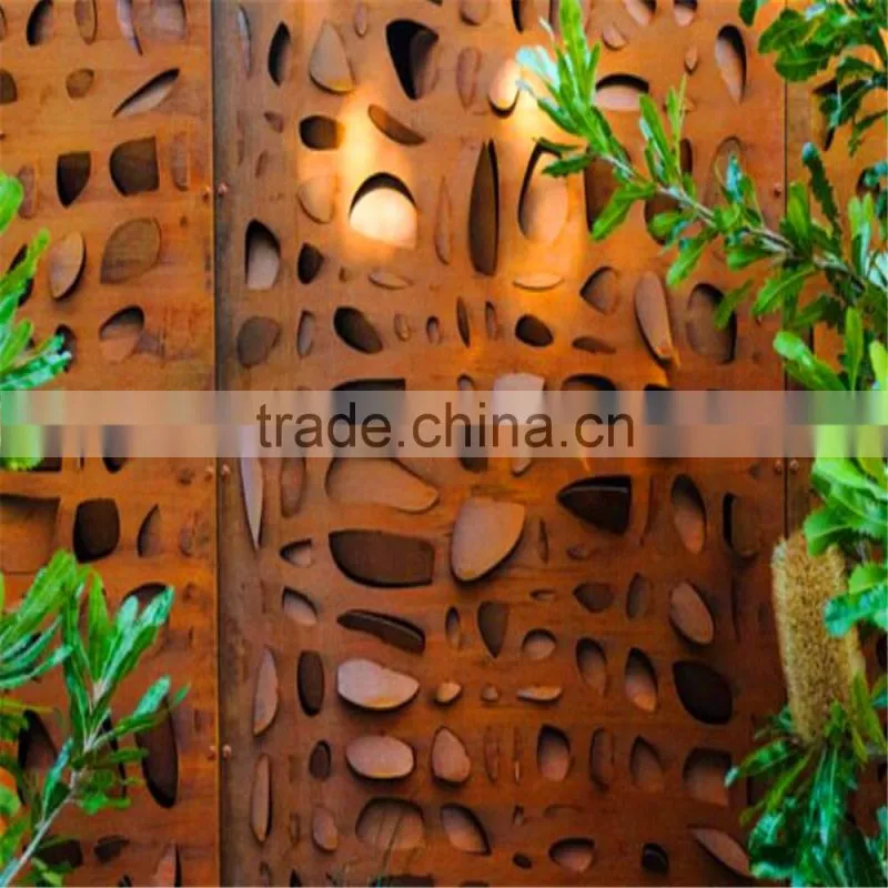 Decorative laser cut metal screens for interior garden outdoor or courtyard